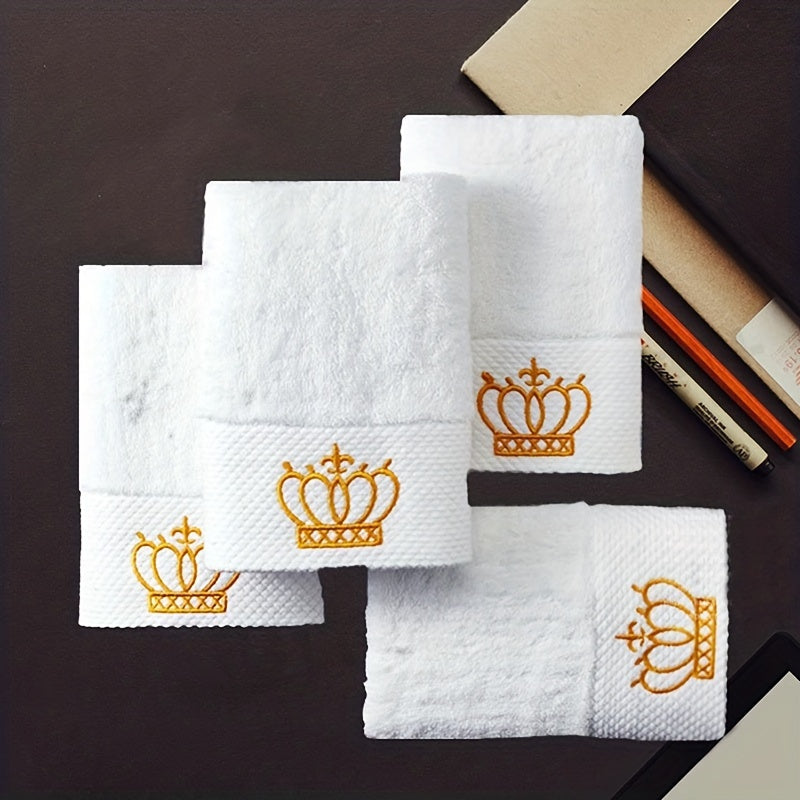 4pc High Embroidered Handkerchiefs & Towel Set Soft 32x32