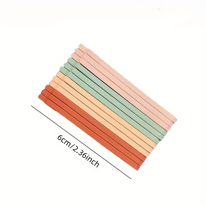 12pcs Metal Hair Pin Solid Hairpin Hair Clip For Side Hair Bang Braids