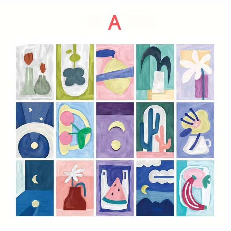15pcs Artist Postcard Decoration Cards for Minimalist Wall Decor