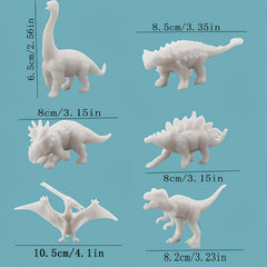 DIY Coloring Dinosaur Toys Set for Kids, Creative Graffiti Model Paintable Toy
