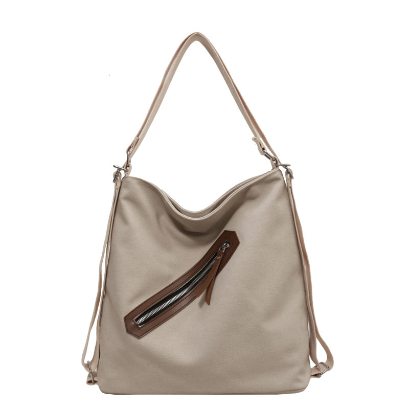 Retro Canvas Shoulder Bag Large Capacity Hobo Backpack
