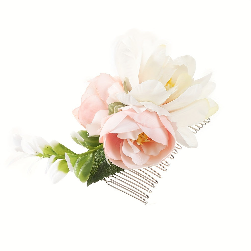 Large Flower Hair Comb Insert Comb Non-slip Hair Accessory