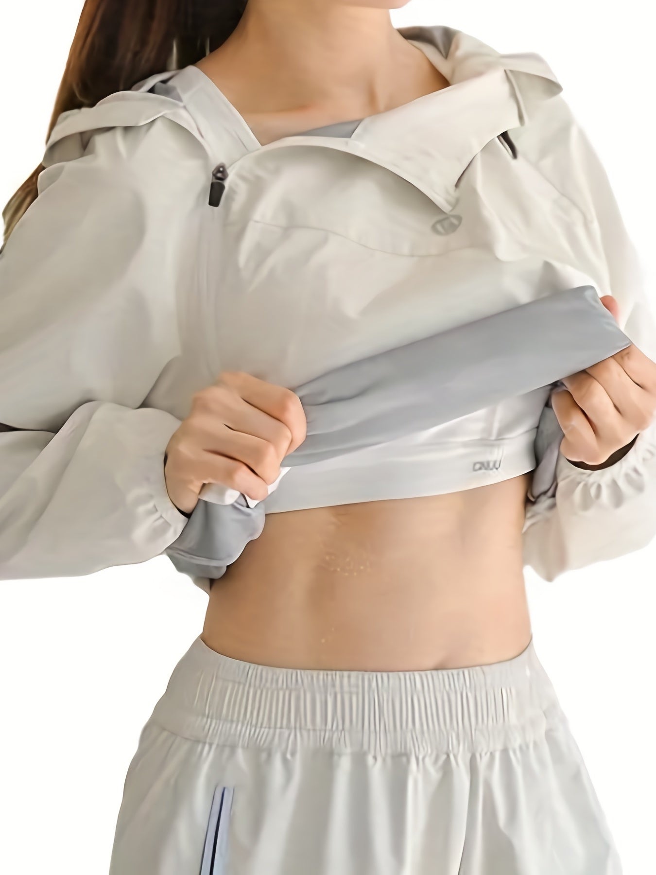 2pcs Sweat Sports Sets Slimming Weight Loss Sweating Jacket Top & Sweating Pants
