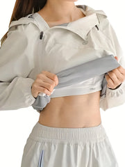 2pcs Sweat Sports Sets Slimming Weight Loss Sweating Jacket Top & Sweating Pants