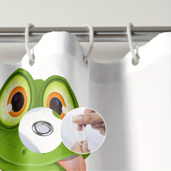 Waterproof Frog Shower Curtain with Hooks 72x72in