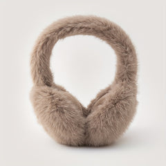 Unisex Winter Ear Warmers Adjustable Soft Fluffy Interior Brown
