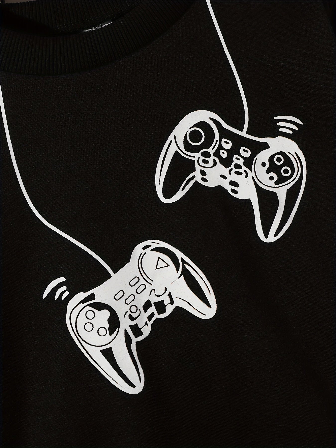 Gamepad Boys Pullover Sweatshirt Long Sleeve Crew Neck Tops