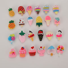 24pcs Ice Cream Shoe Charms for Girls