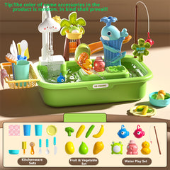 Kids Toy Dishwasher & Bath Tools Set - Batteries Not Included