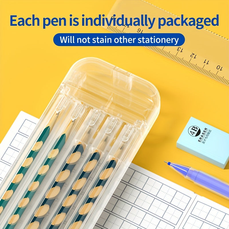 Pink Student Pencil Box Stationery Bag Holds 5 Pens Pencil Ruler Eraser