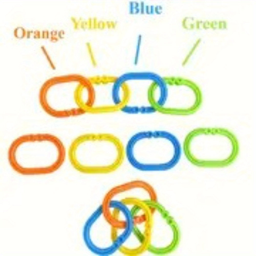 Kids Ring Chain Toys for Hanging Early Learning Car Seat Stroller
