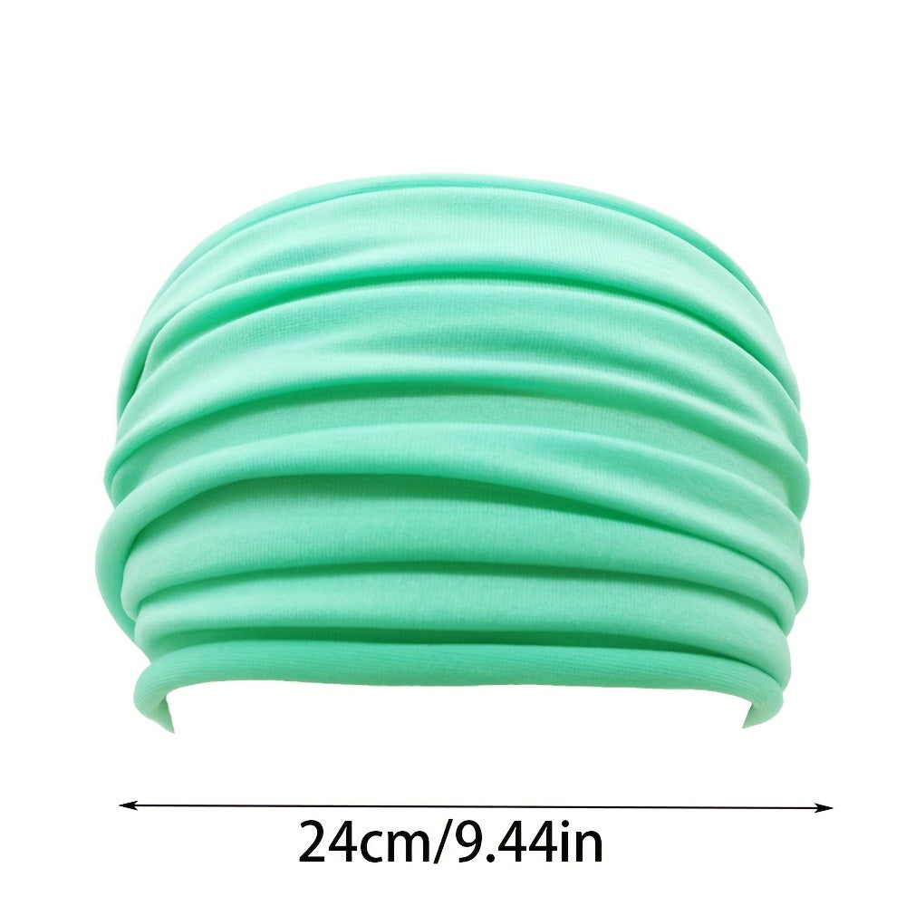 Women's Non-slip Foldable Yoga Headband Wide Brim Sports Headband