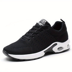 Men's Knit Air Cushioned Lace Up Casual Shoes Lightweight Sneaker