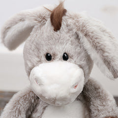 Grey Donkey Plush Stuffed Animal Soft Hugging Donkey Doll