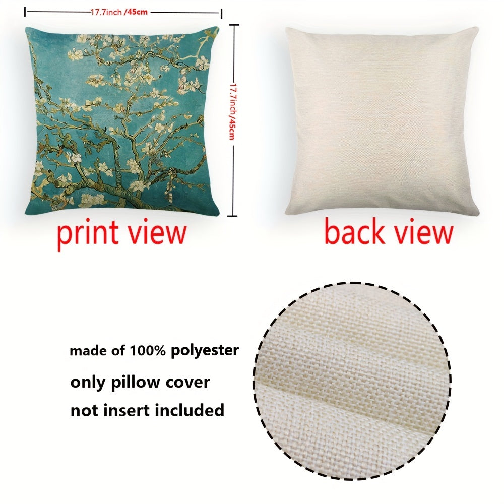 Birds & Branch Print Pillow Case 100% Polyester Home Decor