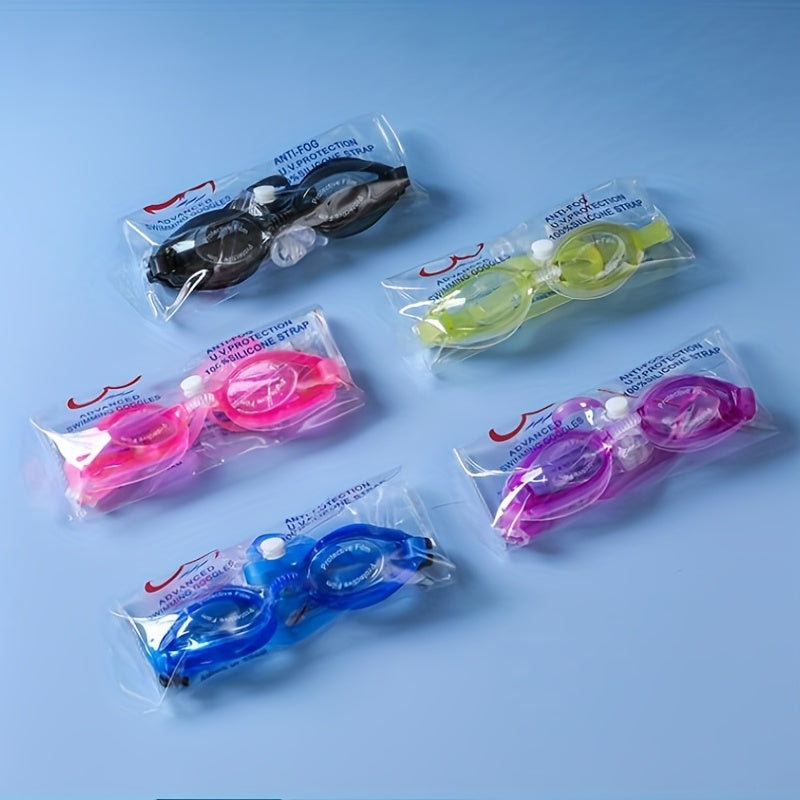 Adjustable Swim Diving Glasses Nose Clip Ear Plugs Waterproof Anti Fog