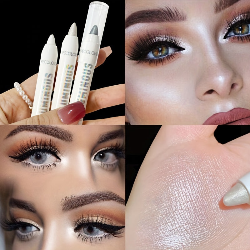 Long Lasting Glitter Highlighter Pencil Waterproof Silver