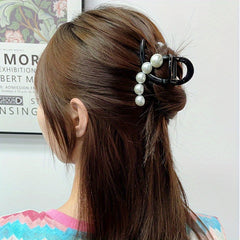 Faux Pearl Hair Claw Stylish Shark Claw Hair Accessory