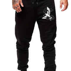 Chinese Crane Men's Sports Pants - Comfortable Drawstring Joggers