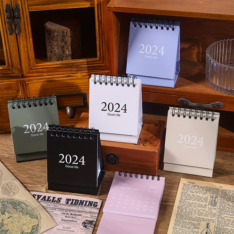 Morandi Mini Table Calendar Coil Desktop Decoration