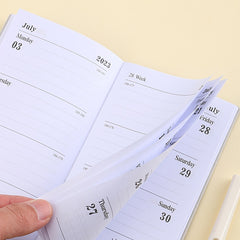 A6 Leather Daily Planner Notebook 60 Sheets