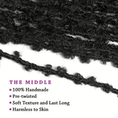 25 Packs 4 Cm Soft Butterfly Locs Crochet Hair Pre Looped Distressed Faux Locs