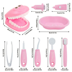 9pcs Dental Toy Set for Pretend Play as Doctors and Nurses