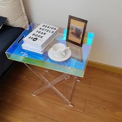 Portable Acrylic Folding Table for Home and Office