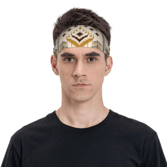 Men's Boho Vintage Headband Non Slip Sweatband for Gym Yoga Everyday