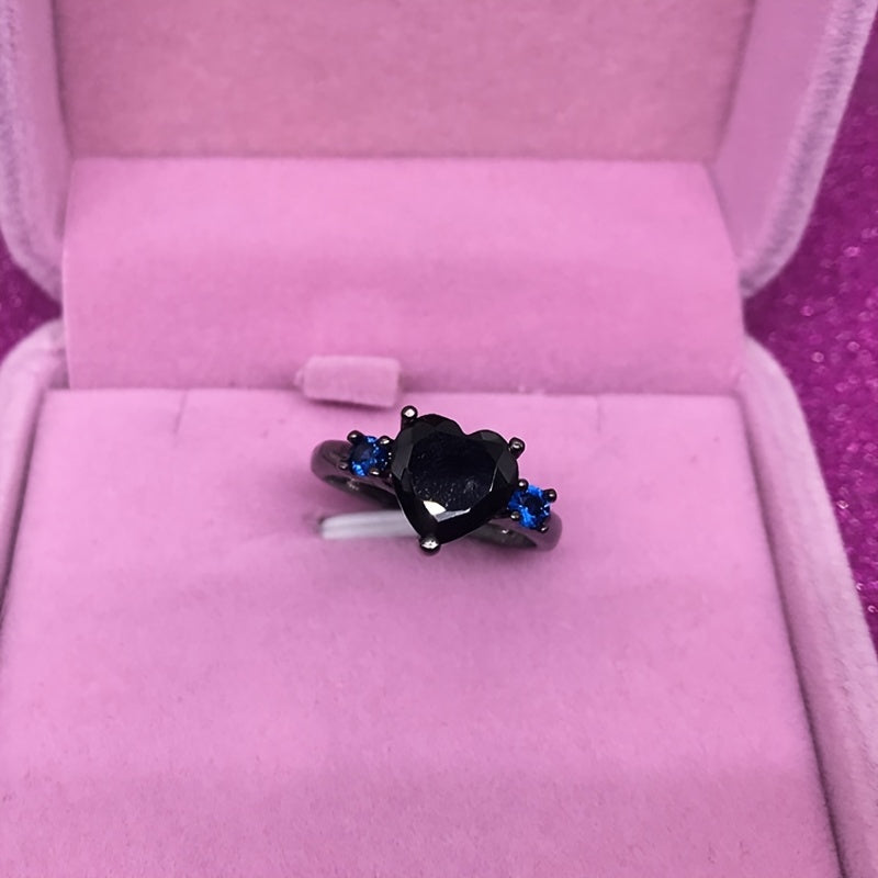 Heart shaped Zircon Couple Ring