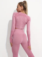 3pcs Seamless Yoga Sets: Top, Tank Top, Leggings