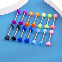 Stainless Steel Two Ball Tongue Nail Lip Nail Acrylic Ball