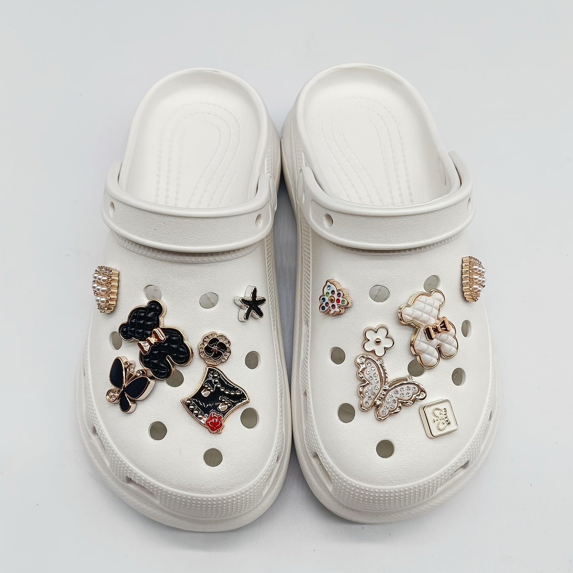 Bling Shoe Decoration Charms With Chains For Clog & Sandal