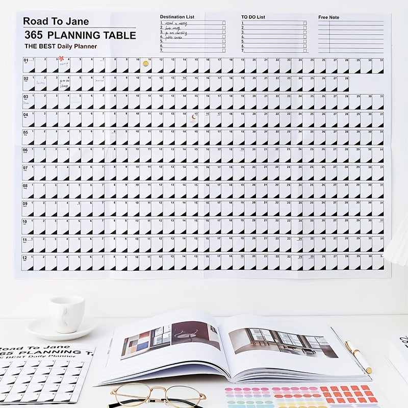 365 Days Calendar Year Planner Memo Morandi American Style
