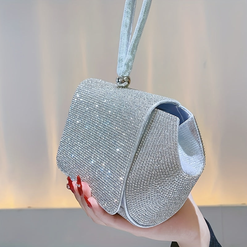 Sparkly Rhinestone Evening Bag Clutch Purse for Women