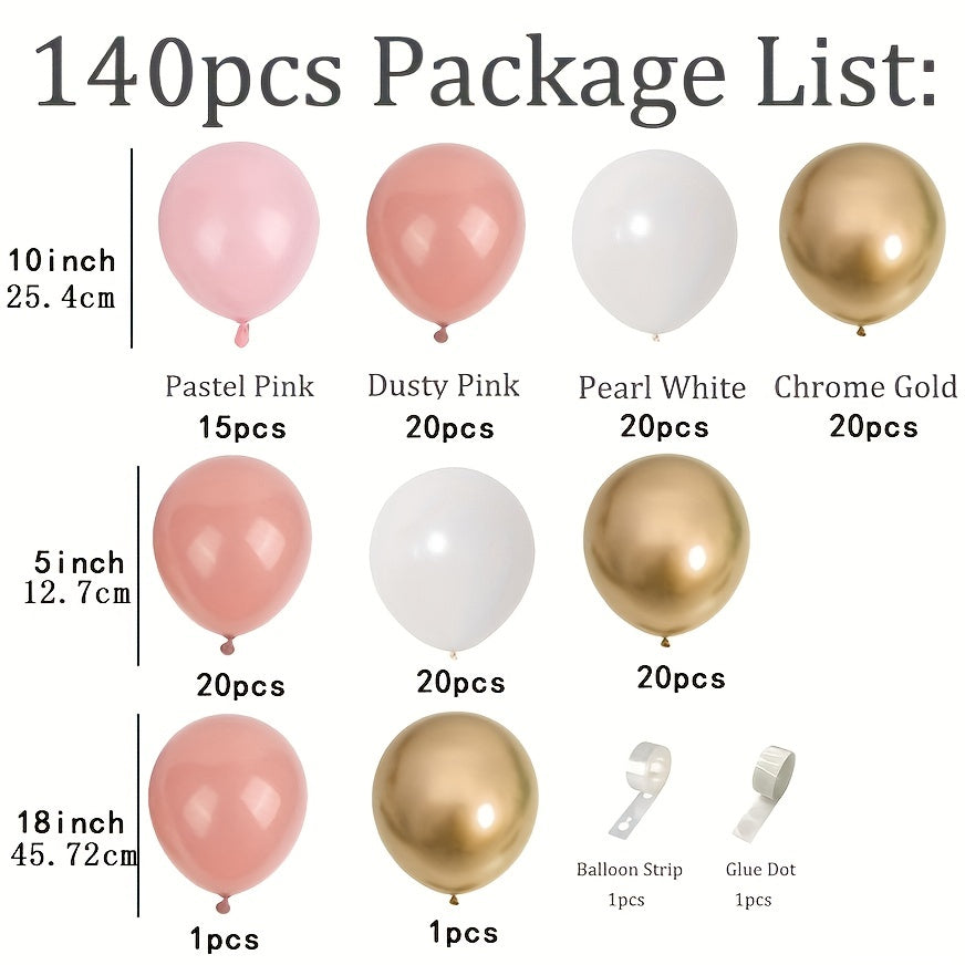 Boho Blush Balloon Garland Arch Set - 141pcs - Bridal Shower Decor