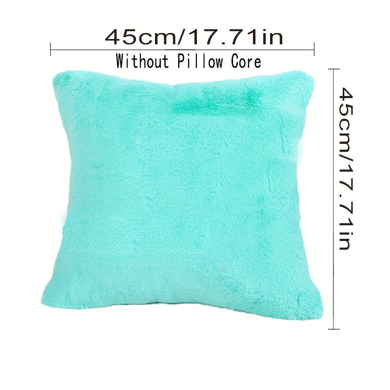 Soft Faux Rabbit Fur Throw Pillow Cover 20 X 20 Inch