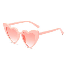 Heart Shaped Jelly Sunglasses Candy Peach Heart Y2K Cat Eye Women Sunglasses