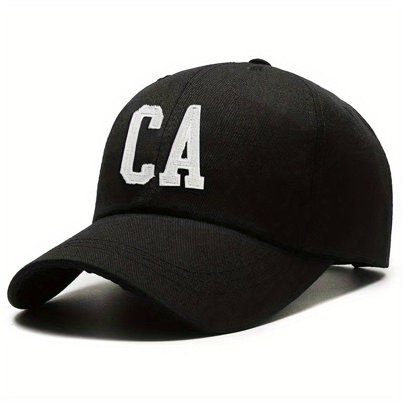 CA Letter Soft Top Baseball Cap Embroidered Outdoor Hat