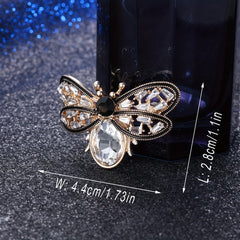 Emerald Rhinestone Bee Brooch Halloween Gift For Men