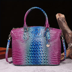 Crocodile Pattern Tote Bag PU Leather Shoulder Bag