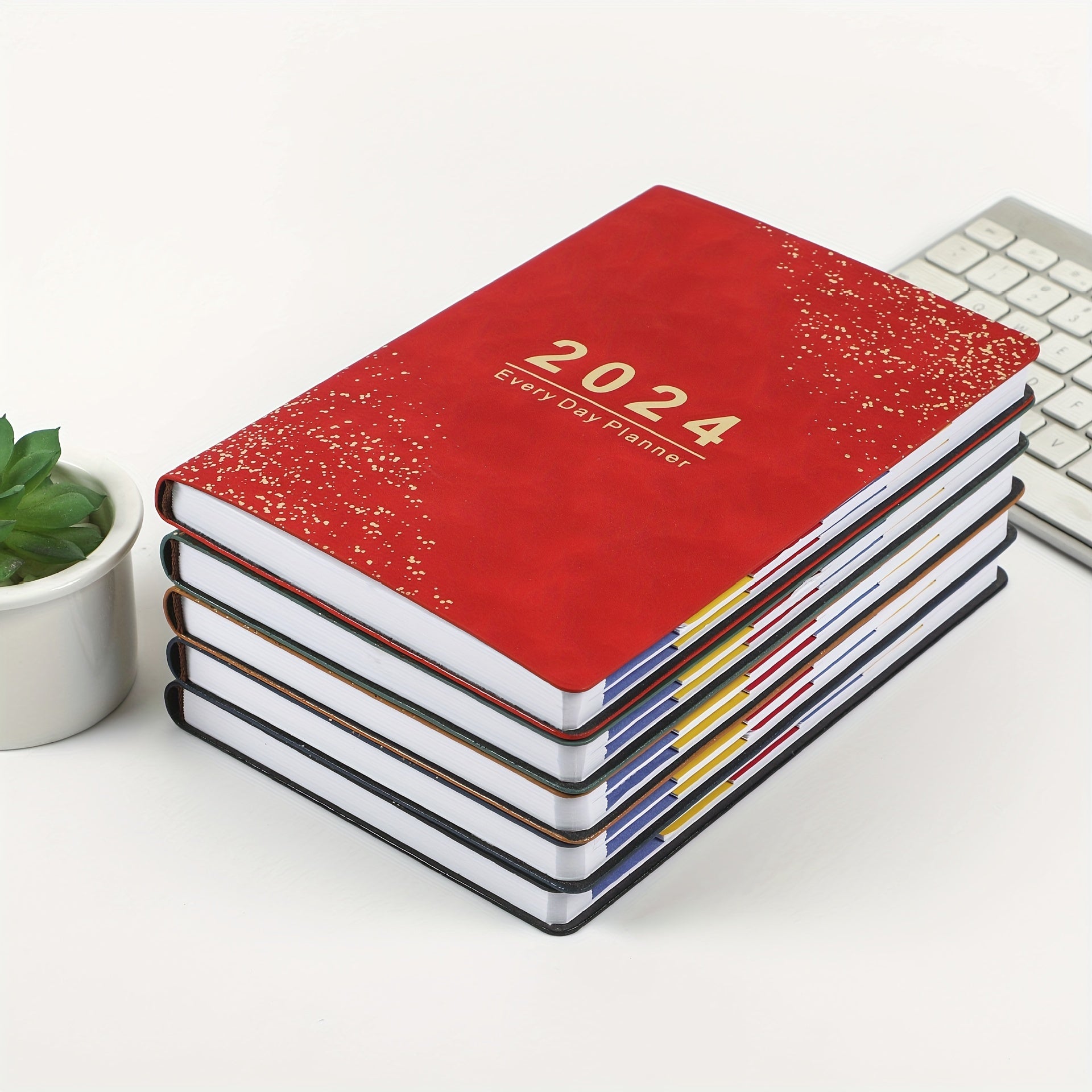 Daily Schedule Book Soft Leather Calendar Book Plan Book