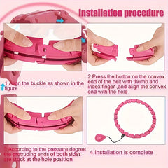 Detachable 24 Sections Pilates Fitness Hoop Exercise Ring With Weighted Ball