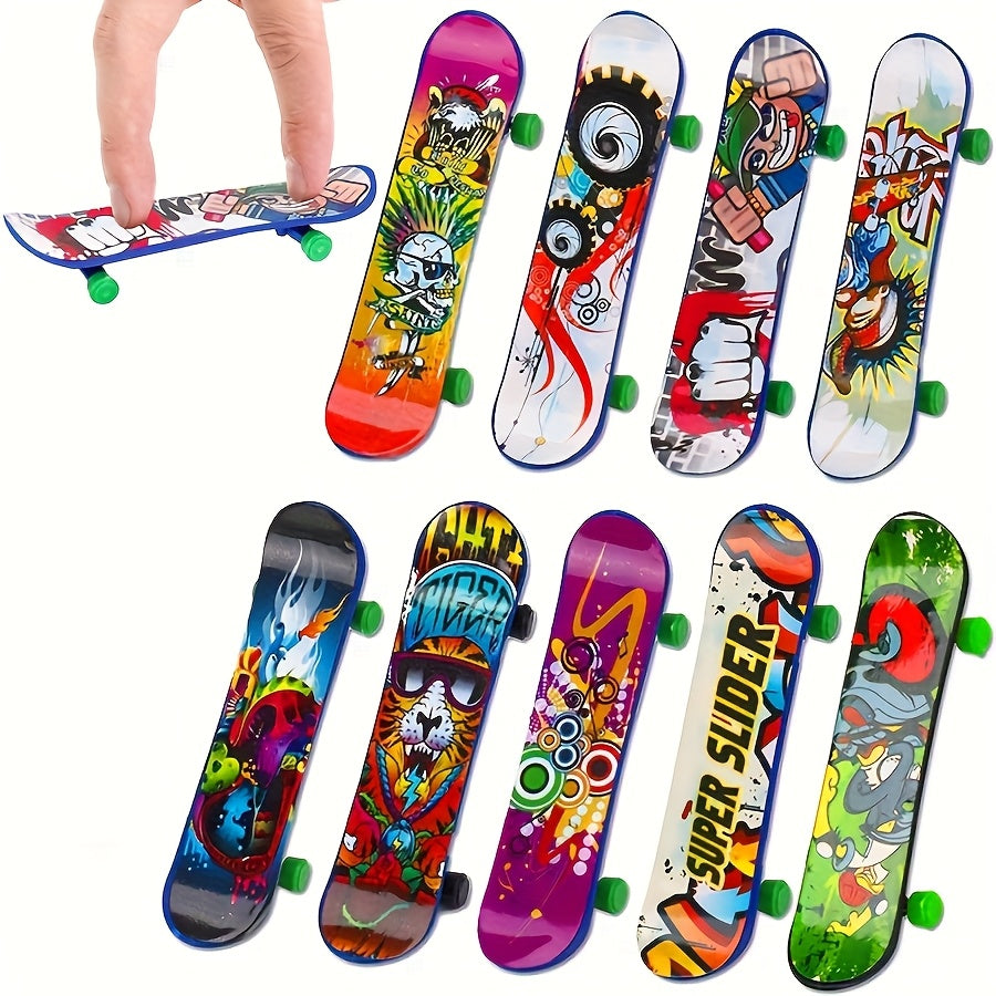 Mini Finger Skateboard Set - Desktop Relaxation Toy for Party Prizes