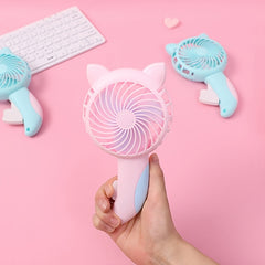 Cartoon Hand Press Small Fan Mini Portable Cooling Fan For Home Office