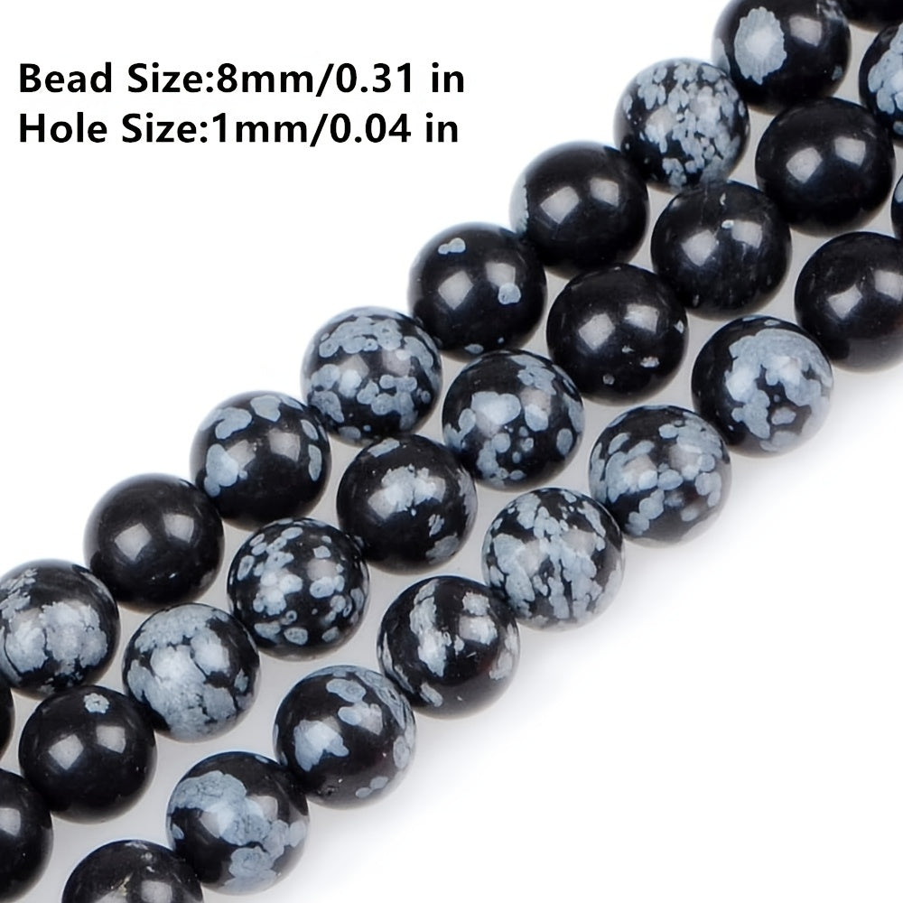 8mm Natural Round Loose Beads DIY Jewelry Charm 45pcs