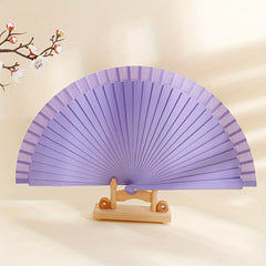 Solid Folding Fan DIY Vintage Blank Fan Props