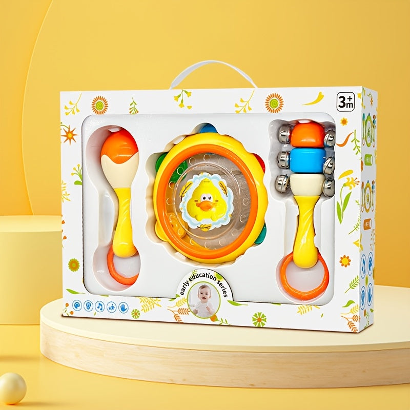 3pcs Baby Gift Set Drummer and Catcher Toys for Hearing Development