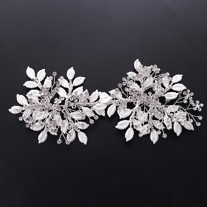 Bridal Silvery Crystal Wedding Hair Clip