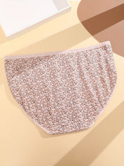  Ditsy Floral Print Seamless Comfort Underwear